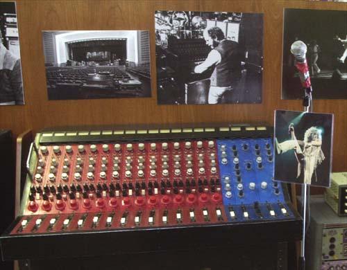 Quadrophonic Mavis sound system mixer on display at the Rock and Roll Hall of Fame installation for Bob Heil.