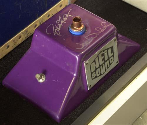 Derik Holtmann/News-Democrat Serial #1 Heil Talk Box created by Bob Heil and Joe Walsh and used on Walsh’s “Rocky Mountain Way.” Peter Frampton used it to record “Show Me The Way.” Signed by Walsh and Frampton.
