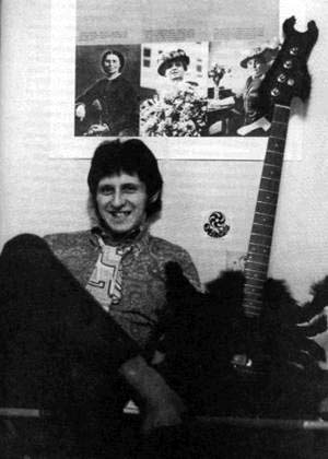 Ca. 1967, backstage with the custom “Boris the Spider” bass.
