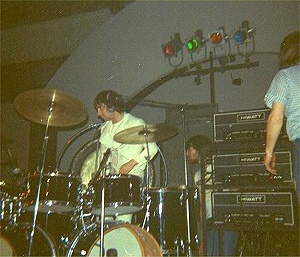 10 March 1973, Voorburg, last stage use of black Premier kit. Courtesy The Who Netherlands Photo Gallery. ©Henk Hulstkamp.