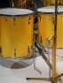 Click to view larger version. Gold Premier kit on display at Grammy Museum, courtesy Lee Harrington. Photo 10 (floor toms)