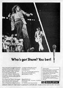 Shure ad, ca. 1977.