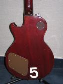 #5 Wine Red Gibson Les Paul Deluxe from 1976–79, courtesy Brad Rodgers – back.