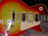Click to view larger version. A modified 1975 Gibson Les Paul Deluxe. In private collection. – front view, close up