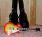 Click to view larger version. A modified 1975 Gibson Les Paul Deluxe. In private collection. – front view
