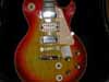 Click to view larger version. A modified 1975 Gibson Les Paul Deluxe. In private collection. – front closeup