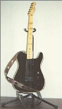 Click to view larger version. Black single-bound Schecter (serial no. S8474), courtesy Brad Rodgers.